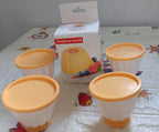 Retail packaging of the pudding molds set, emphasizing its quality and contents.