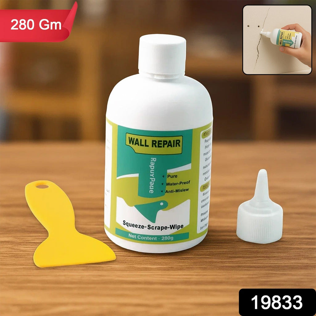 Applying wall crack repair cream to fix cracks smoothly