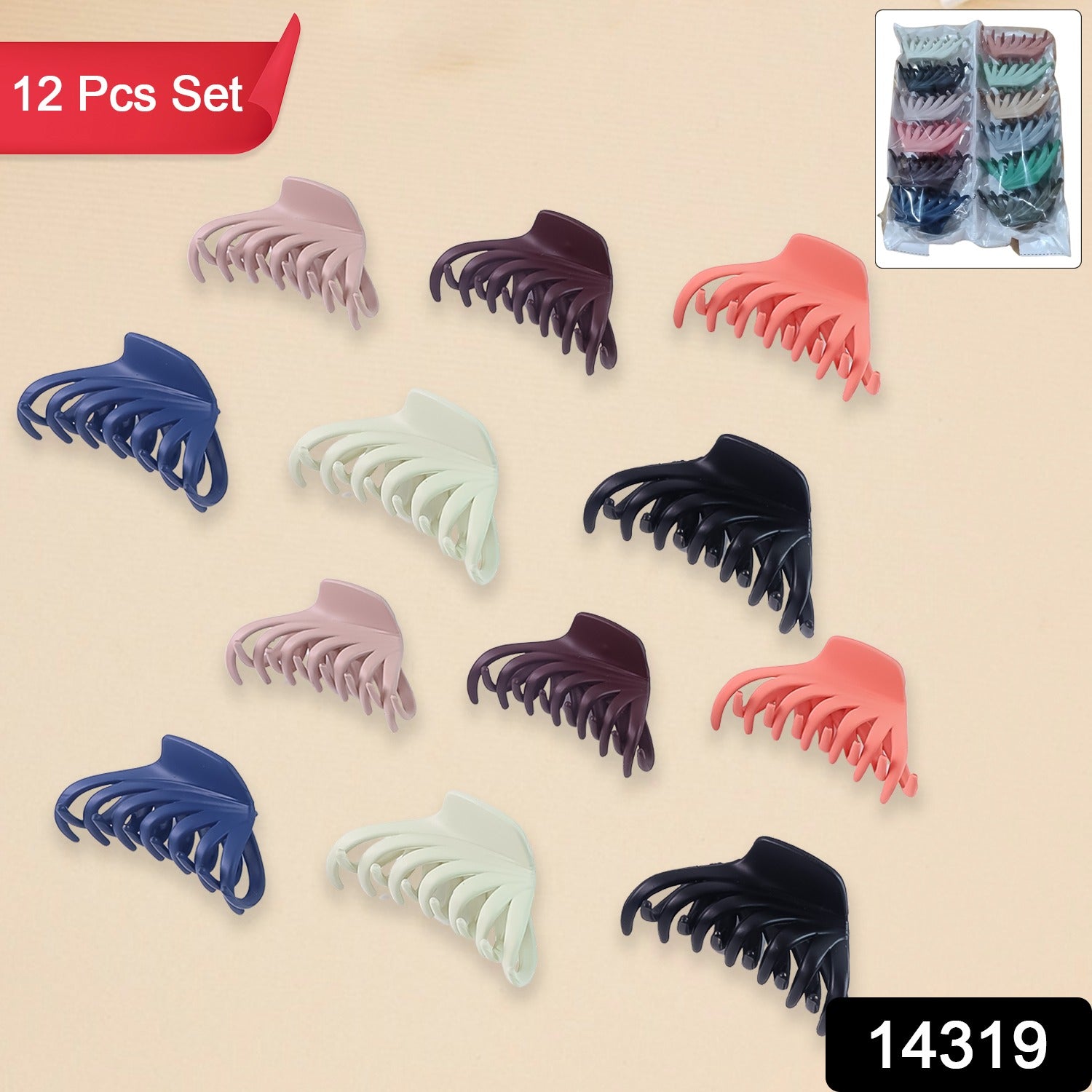 Close-up view of matte finish hair claw clip showing strong grip and smooth edges