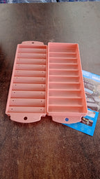 Reusable plastic ice mold to make slim ice sticks