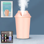 Close-up of the adorable bear design on the compact USB humidifier.