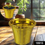Close-up of durable BPA-free Valencia plastic planter pot