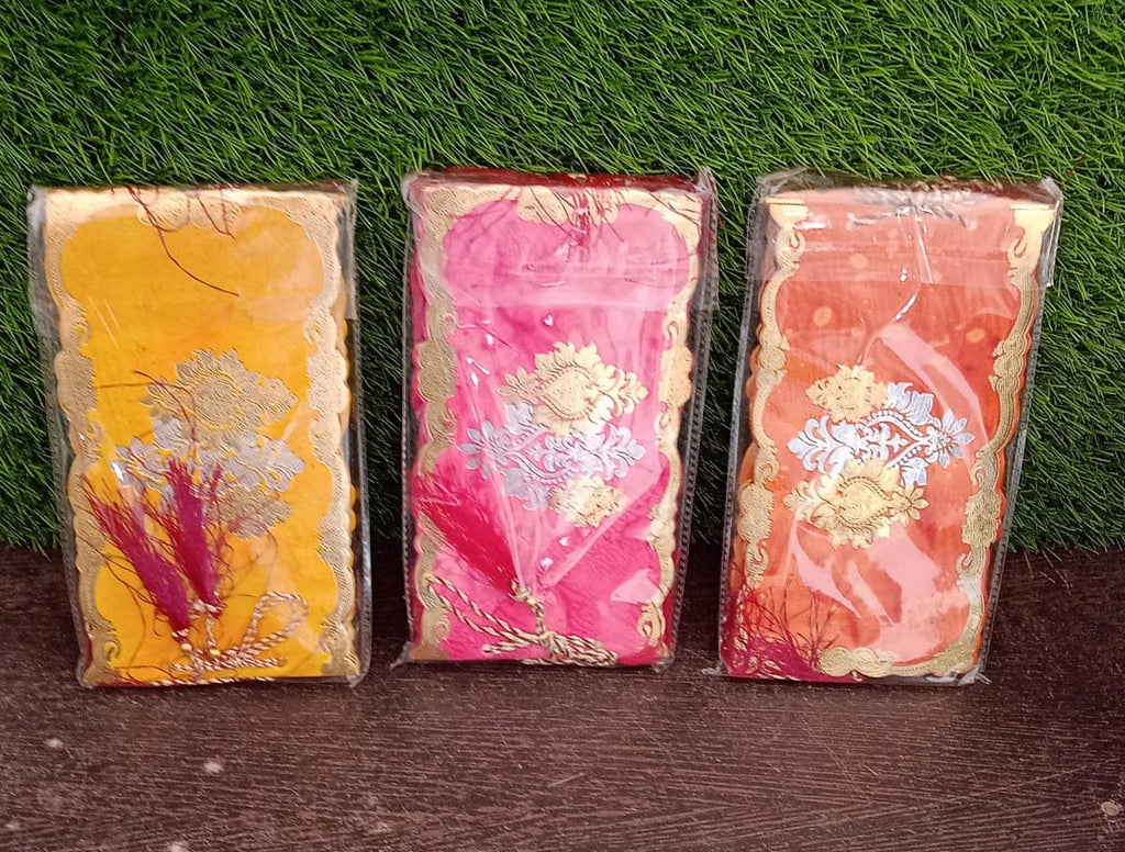 Complete set of five festive wedding money envelopes for special occasions.