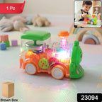 Musical light-up train toy with colorful LED effects