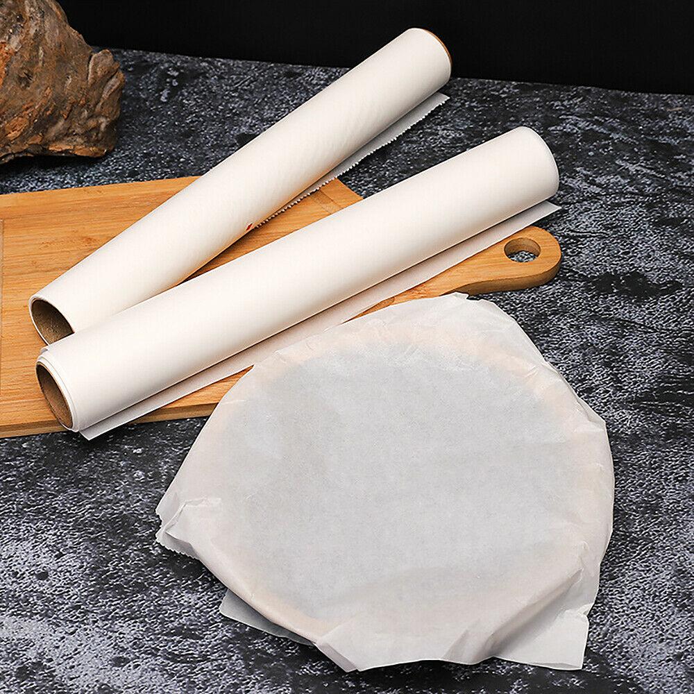 Non-stick baking paper roll displayed in a modern kitchen setting.