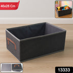 Durable fabric storage box with sturdy handle and modern design for multi-purpose use