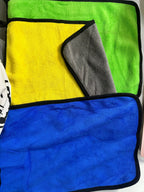 Close photo revealing fine microfiber cleaning cloth texture