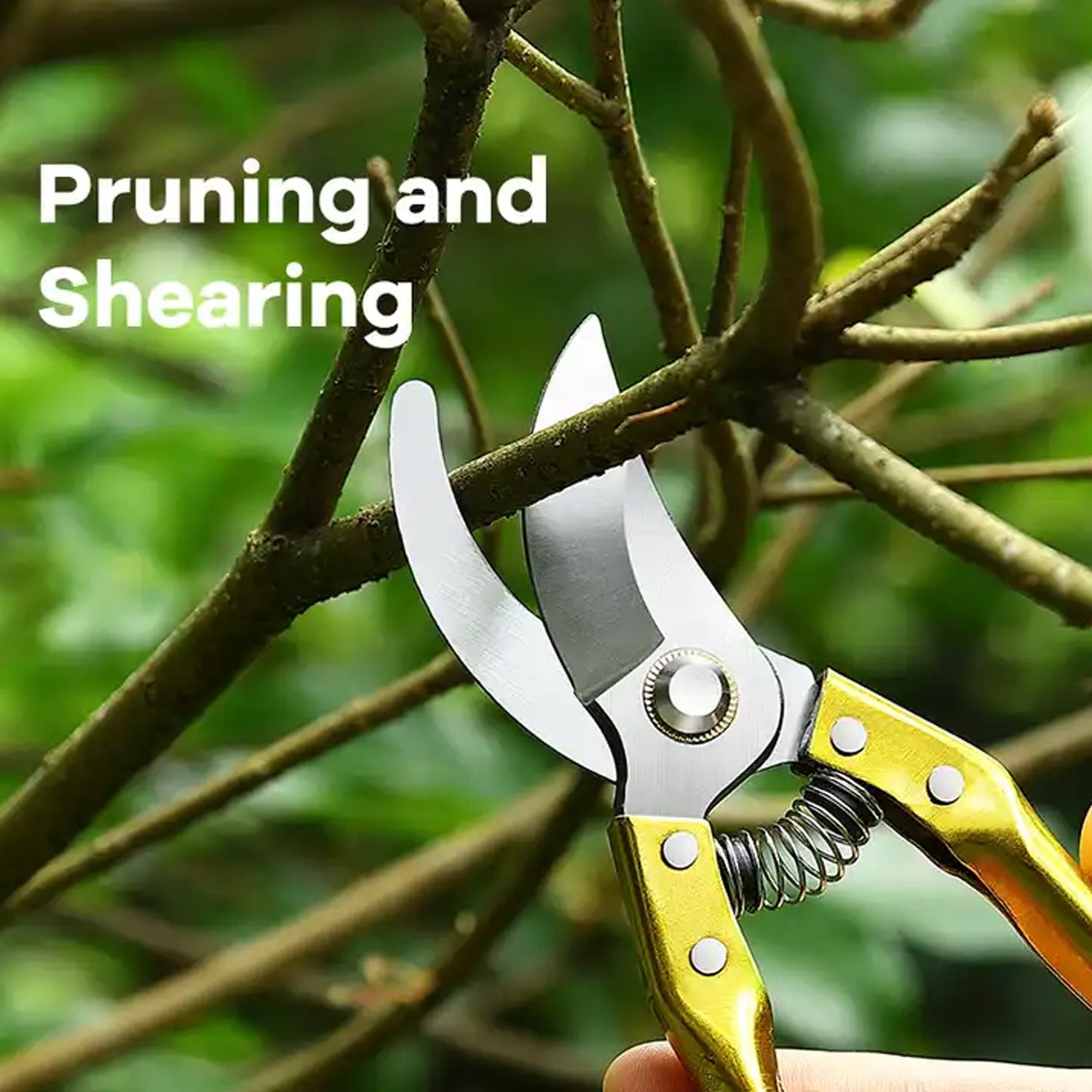 A gardener's hand holding the comfortable, non-slip grip of the Velvet Wipe secateurs.