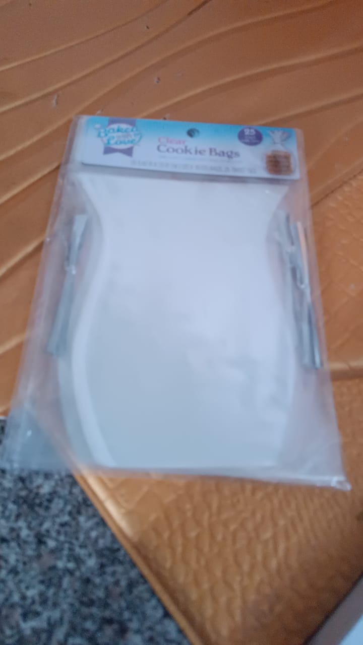 Transparent flat food storage bags used for organizing snacks and sweets