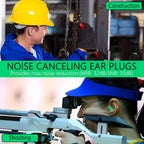 Noise blocking ear plugs made from soft foam material