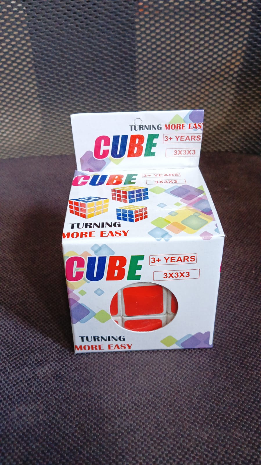 The retail packaging for the Rubik's Cube 3x3 Solving Kit, perfect for gifting and display.