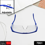Clear safety goggles designed for wind and dust protection.
