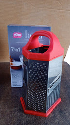 Ergonomic handle and non-slip silicone base of the stainless steel grater for safe use