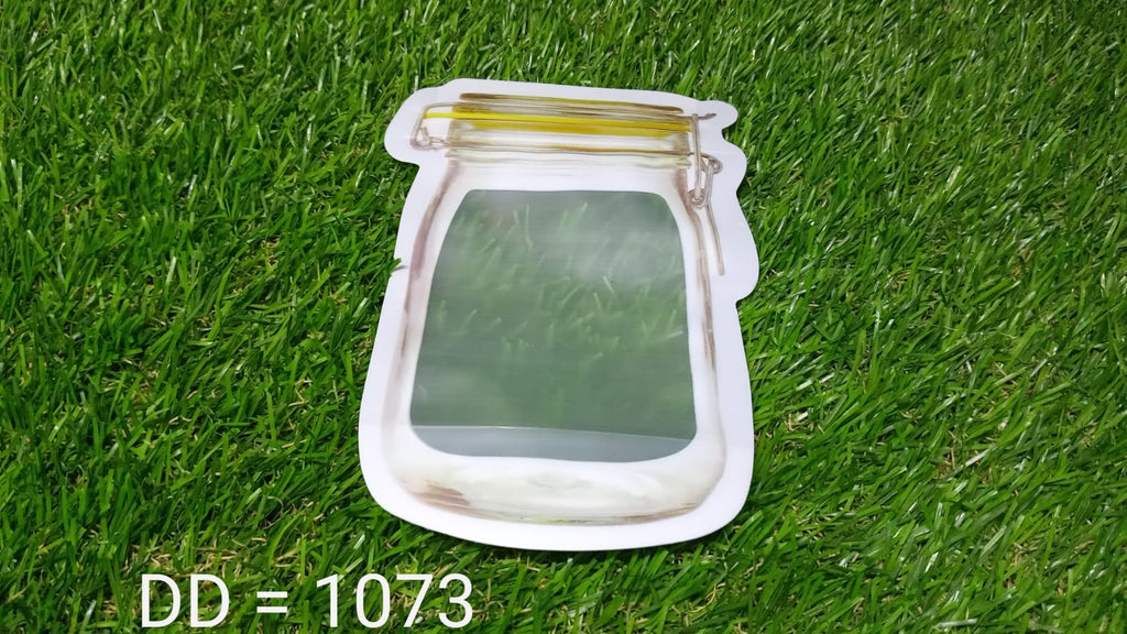 Empty 150ml reusable food storage pouch, showcasing its clear design.