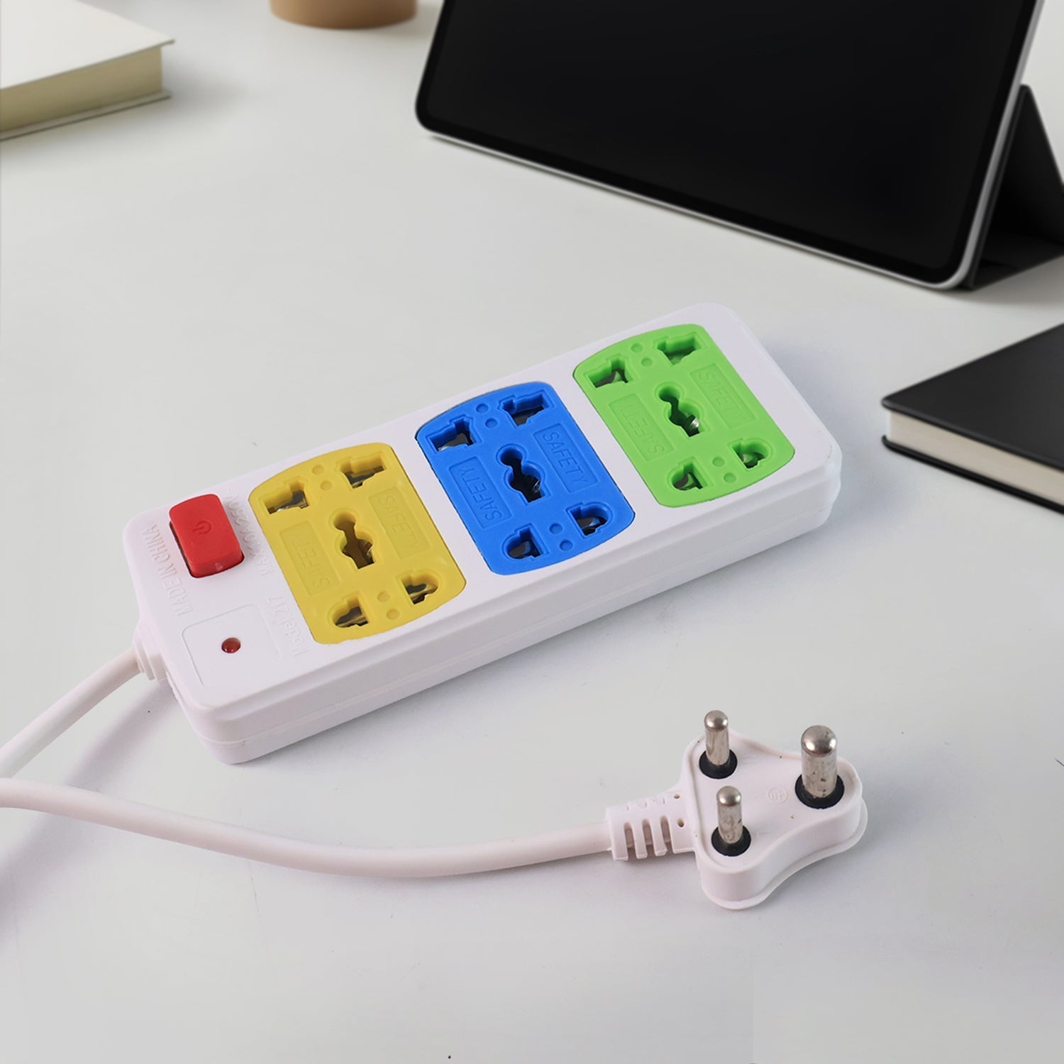 Mini socket board with master power switch and safety features