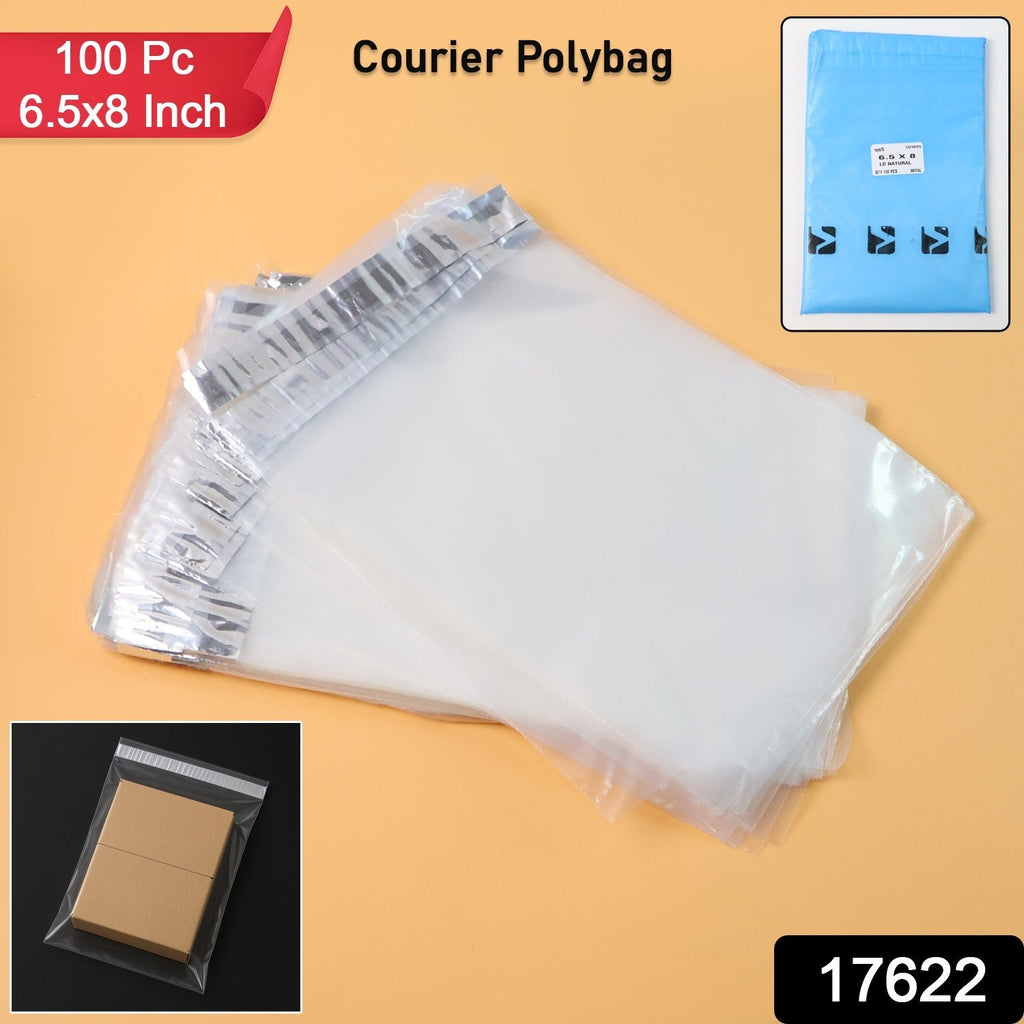 Close-up of self-adhesive tamper-proof courier bags ideal for secure shipping