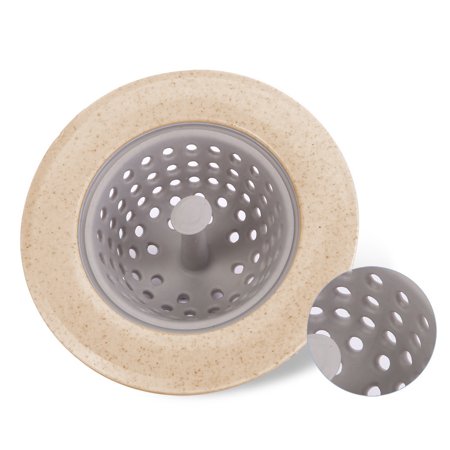 Top view of the silicone sink strainer basket, showing its efficient drainage holes.