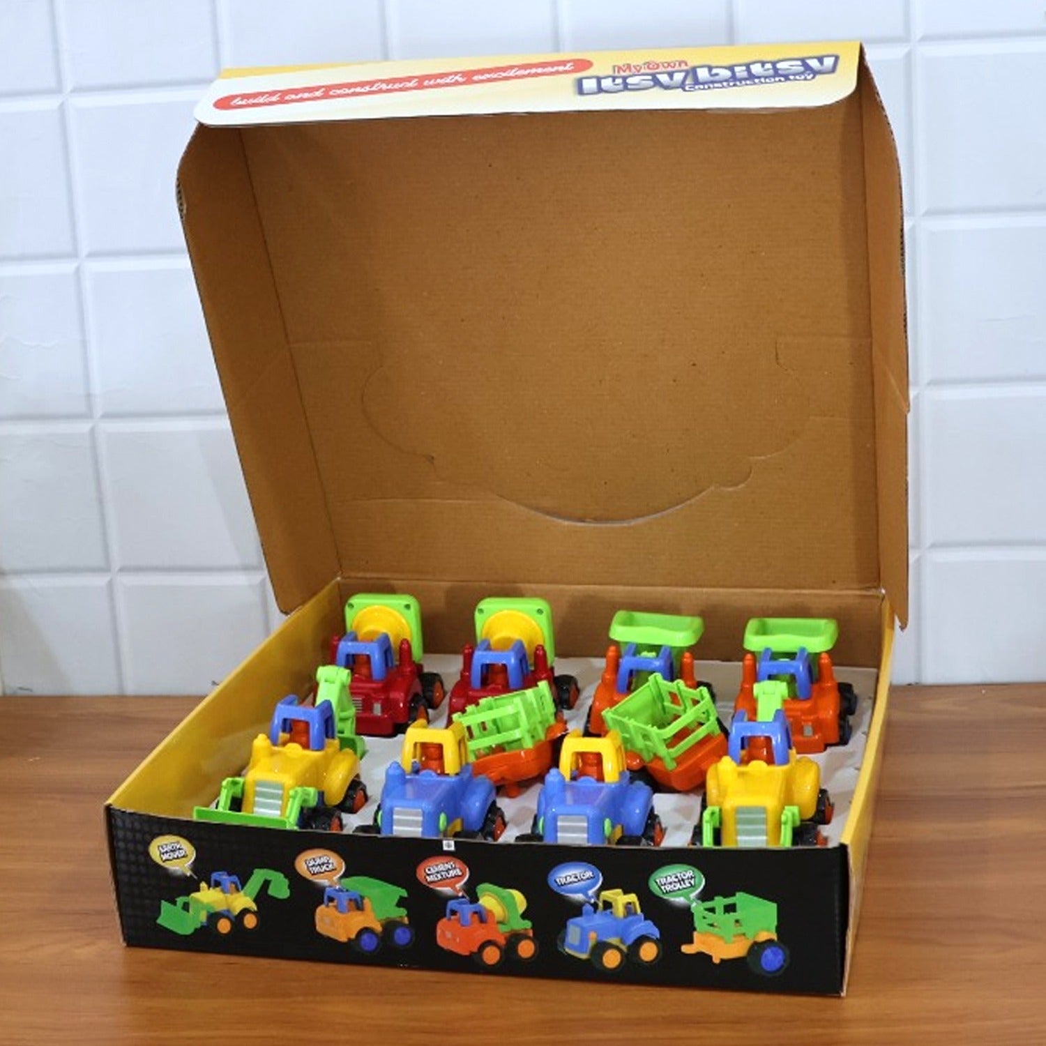 Assorted mini construction vehicle toys for boys and girls age 3 plus