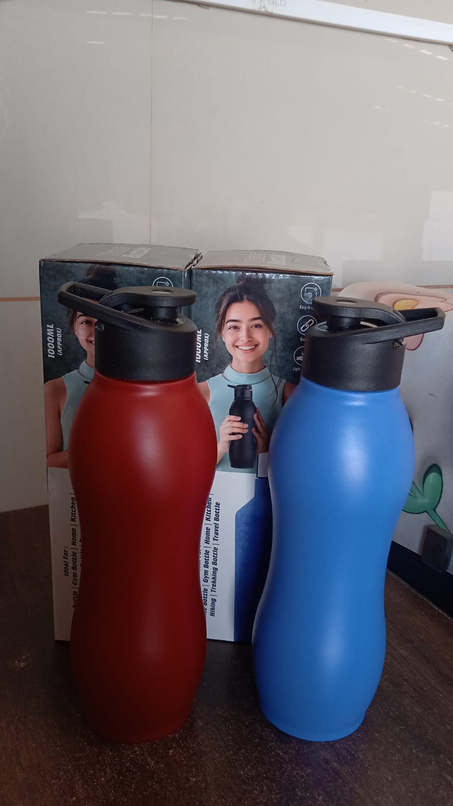Travel-friendly stainless steel matte water bottle for outdoor use