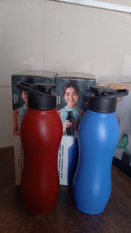 Travel-friendly stainless steel matte water bottle for outdoor use
