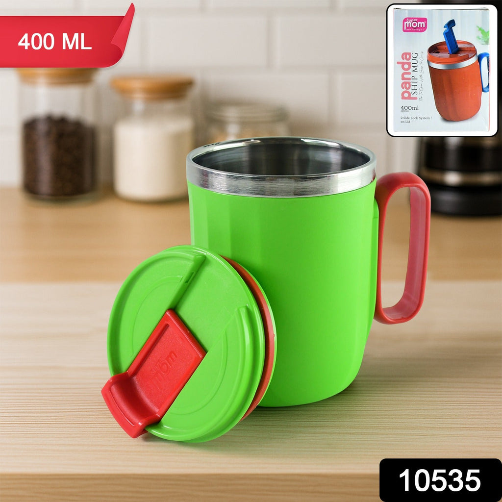 Panda shaped insulated mug by Supermom with ergonomic handle
