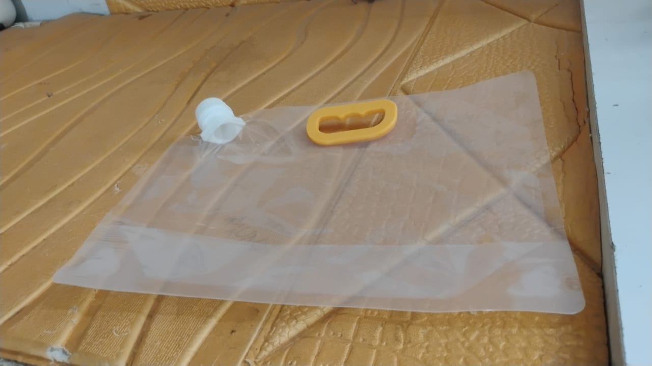 Folded airtight food storage bag compact for travel and storage