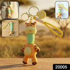 Giraffe keychain showing sturdy wrist strap for easy carrying