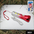 Hand holding the compact LED torchlight, highlighting its grip.