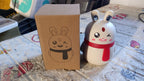 Another angle of the red rabbit toothpick dispenser, ready for use as a hygienic toothpick storage solution.