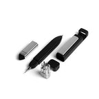 A 4-in-1 Multi-Function Pen acting as a phone holder with its built-in screwdriver bits visible.