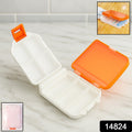 Portable pill organizer box with snap lock lids and dual compartments
