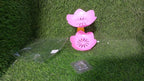 The self-draining soap dish with floral design, keeping a soap bar perfectly dry.