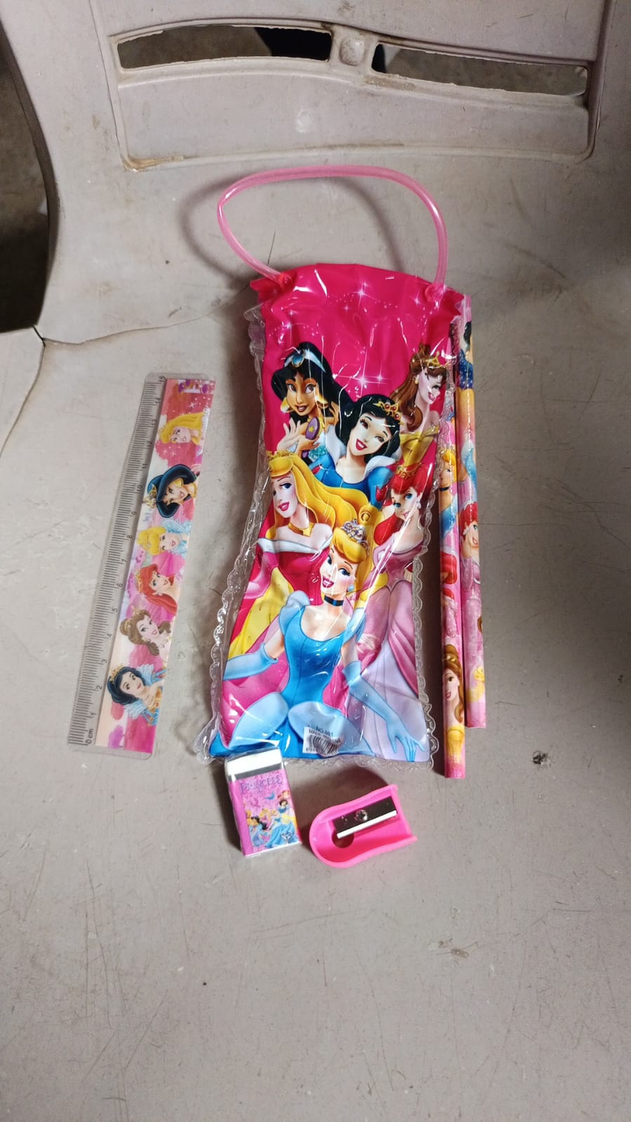 Assorted stationery items including the Cartoon Wooden Pencil Set for kids' creative projects.