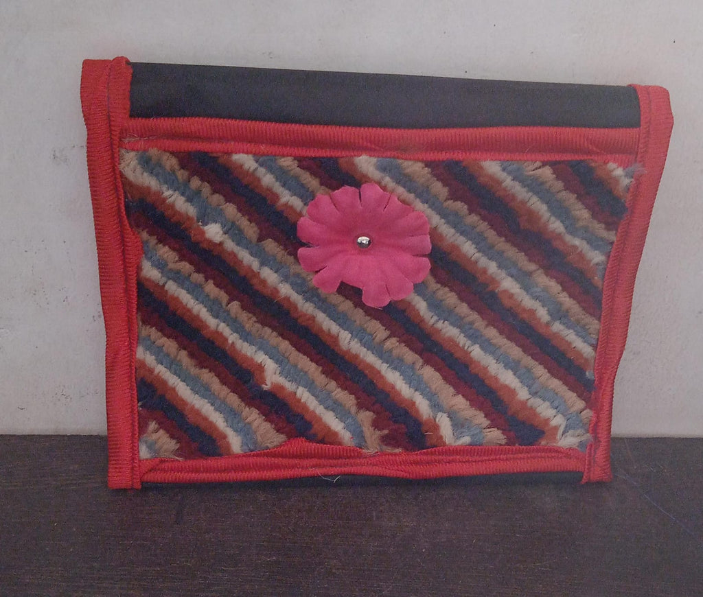Textured detail of the durable fabric used for the foldable hanging organizer.