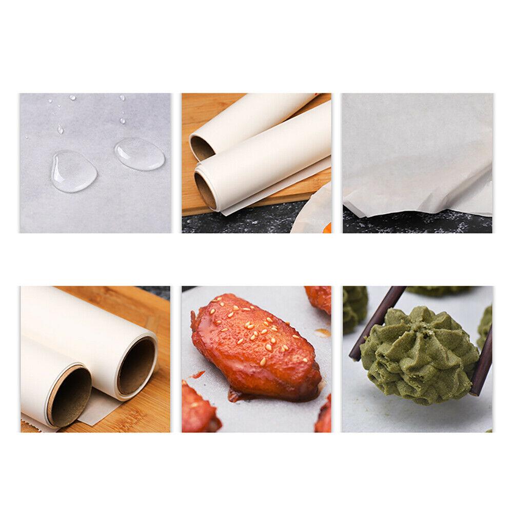 Non-stick baking paper roll, emphasizing its convenience for oven and microwave.