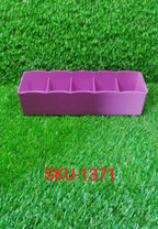 Clear plastic storage solution with secure lid, suitable for travel and home organization.
