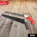Close-up of the high carbon steel blade of the Hand Pruning Saw.