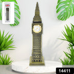 Close-up view displaying intricate craftsmanship of Big Ben miniature metal statue