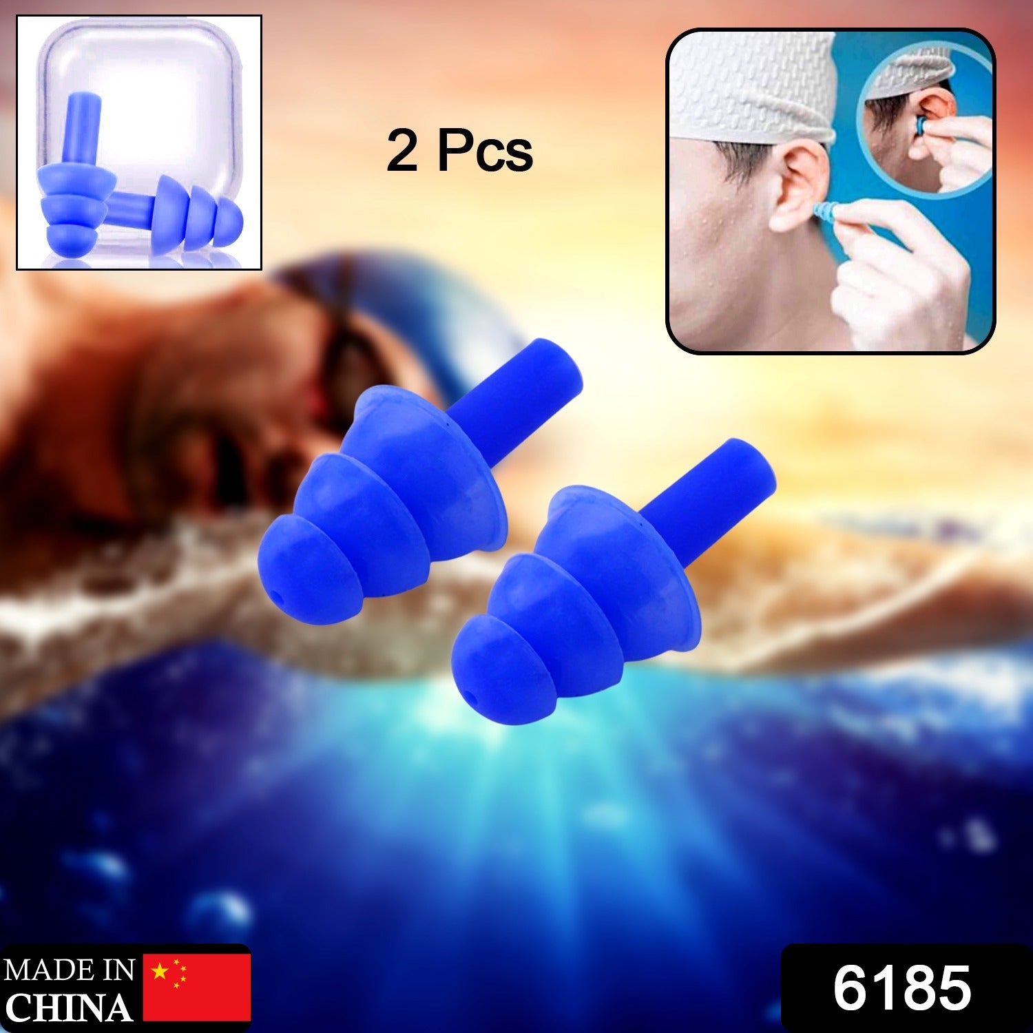 Reusable foam ear plugs by XcelSafe, perfect for noise reduction during sleep or in loud environments.