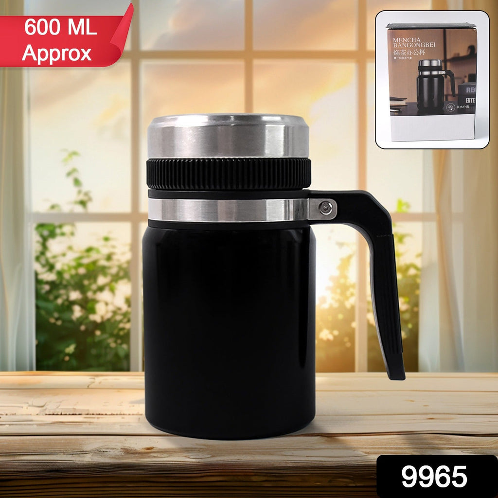 Heat shield vacuum coffee mug showing insulation and sturdy build