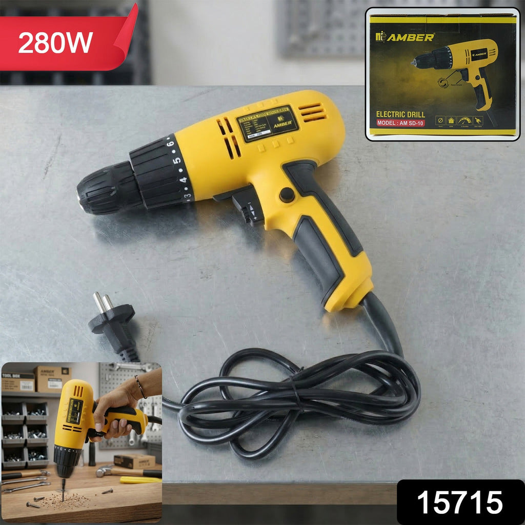 Ergonomic handheld electric drill for construction and home use