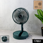 Folded design of the portable mini USB desk fan showing slim profile