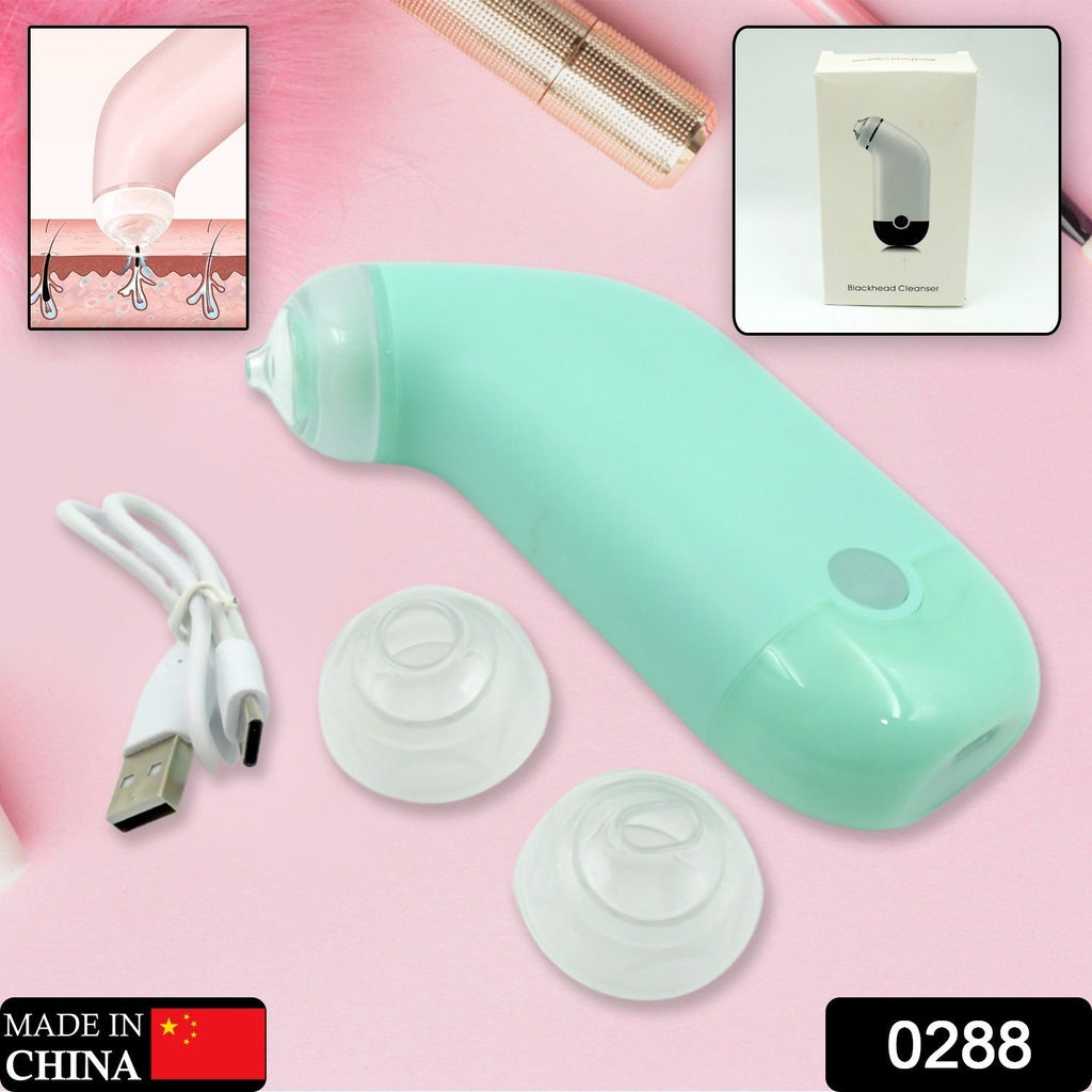 Close-up of the Vacuum Blackhead Remover showing its active suction tip on skin.