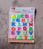 Magnetic letters neatly stored in a clear container, ready for travel.