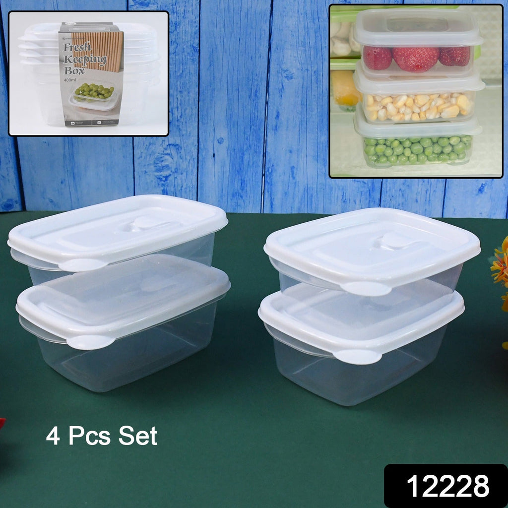 BPA-free clear food storage container with secure lid