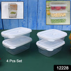 BPA-free clear food storage container with secure lid