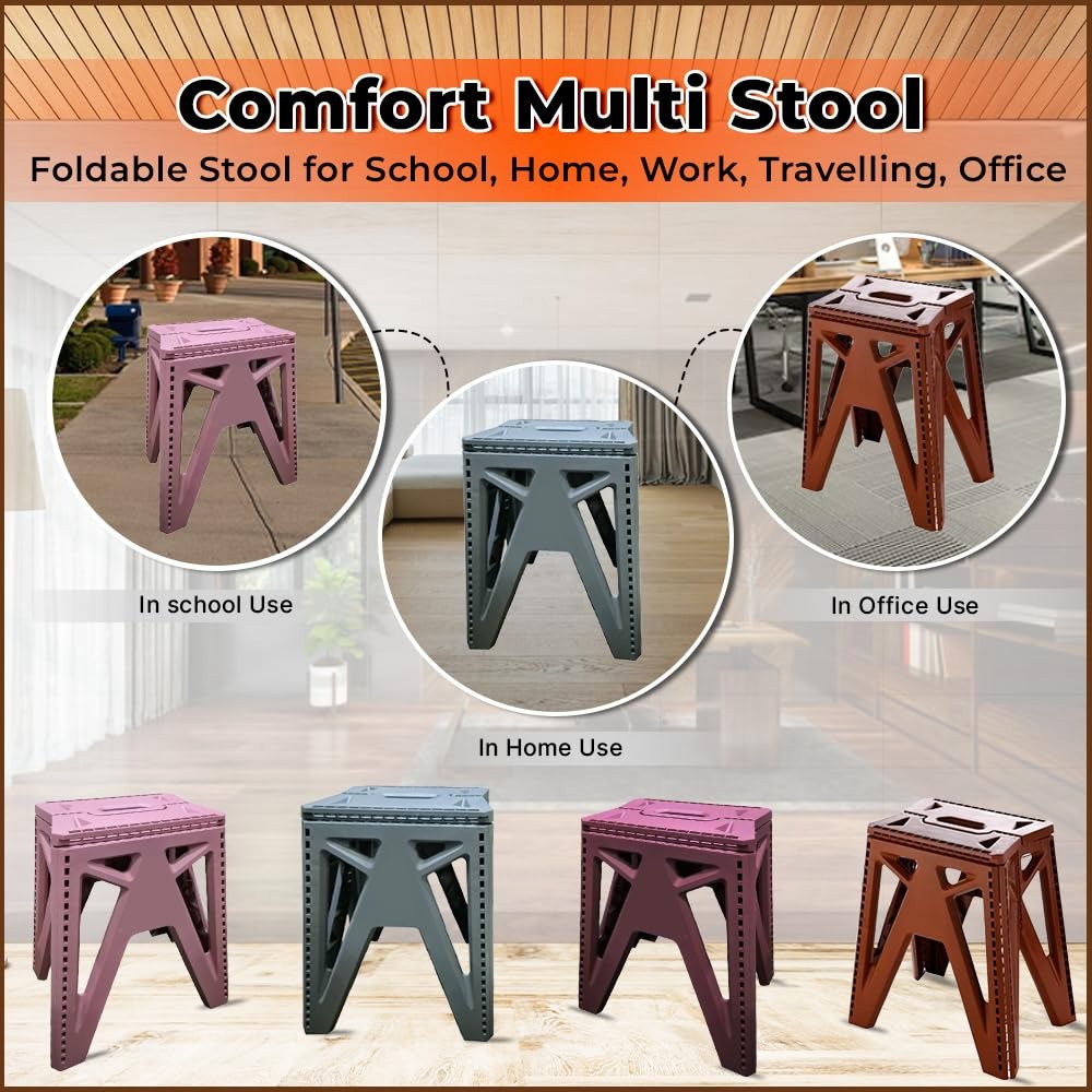 Supermom 18 inch folding stool placed in kitchen for multi-purpose use