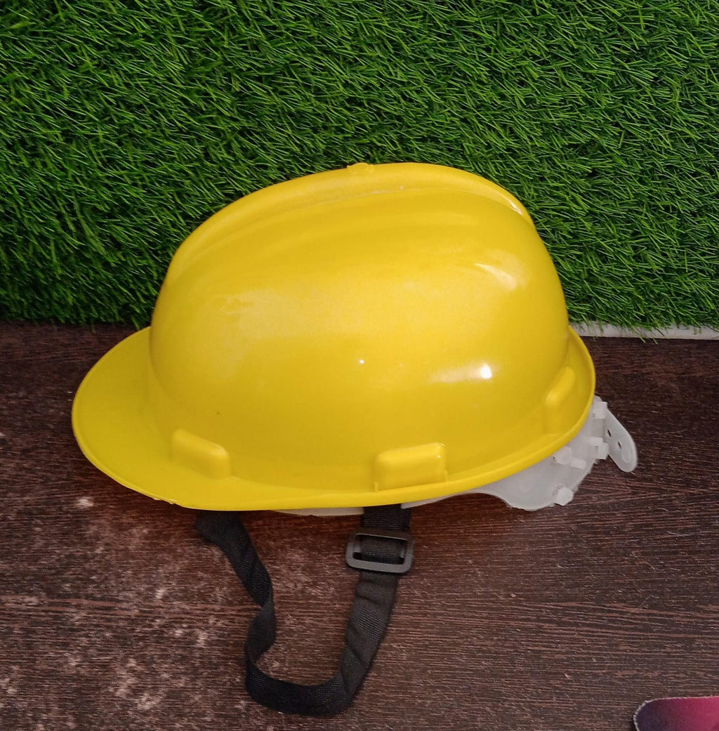 BoltForce yellow Industrial Safety Helmet, ready for demanding tasks.