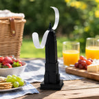 Lightweight portable fly repeller fan for outdoor picnics and food stalls