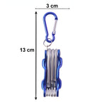 Compact cycling multi tool with clip for easy carrying